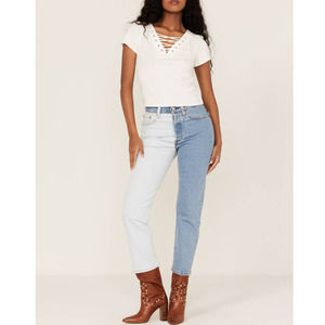 Two-Tone Blue Women's Jeans